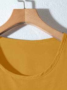 EMERY ROSE Áo sơ mi nữ dài tay màu trơn, tối giản & thời trang, phù hợp cho mùa hè - Màu vàng - Xem 5