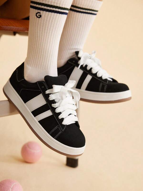 CUCCOO EASI Women's Casual Contrast Color Comfortable Sneakers For Daily Wear
