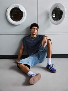 SWAVVY Canottiera casual e comoda da uomo, modello lasco in maglia alla moda per uso quotidiano