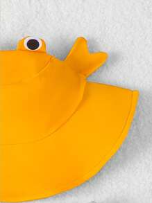 Bóxer de baño con estampado de cangrejo de dibujos animados y sombrero escultural para bebé niño