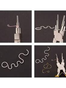 6-i-1-trådlindningstång - Högkvalitativt stål med hög kolhalt, rostfri, slitstark - Verktygsset för smyckestillverkning, lämplig för gör-det-själv-pärlor och reparation
