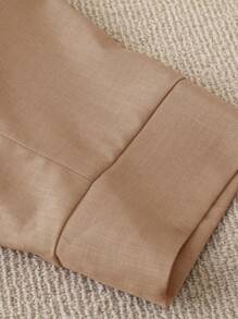 GlowEve CURVE Plus Size Women Lapel Neck Single Button Casual 3/4 Sleeve Thin Blazer Graduation,Back To School,Teacher Outfits For Women Winter Fall Autumn - Khaki - View 7