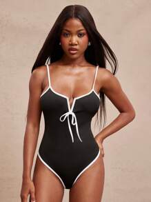 NYA SZN Bodysuit Bowknot Color Block Wedding Bridal Bachelorette Casual Everyday Vacation Party Brunch Elegant Gyaru Club Going Out Sexy Concert National Tour Music Festival Summer Pastel Thanksgiving Christmas NYE New Years Eve Outfits For Women