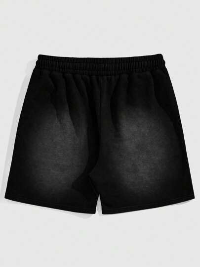 Goth Pantalones cortos casuales de verano con estampado de estrellas para hombres, Halloween