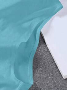 SHEIN Manfinity Dauomo Men's Fashionable Simple Sleeveless Tank Top, Summer - Teal Blue - View 3