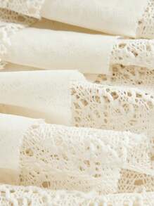 SHEIN MOD Chân váy xếp nếp màu khối bất đối xứng - Màu Khaki - Xem 4