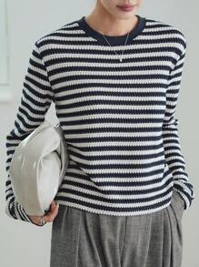 Dazy-Less Camiseta básica de manga larga con parches y contrastes a cuadros, para uso casual, de negocios y oficina, otoño