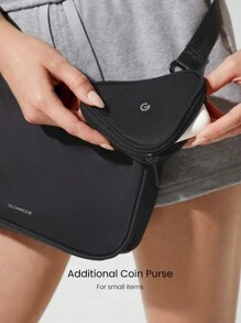 GLOWMODE It's Glow Time 3L 防水拉链口袋斜挎包健身房工作室旅行度假日常休闲装 - 黑色 - 查看 5