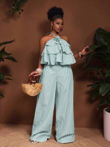 Slaydiva Slayr Plus 条纹印花夏季度假服 - 綠色 - 查看 4