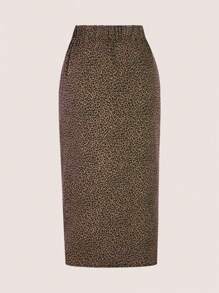 SHEIN Tall Gonna asimmetrica casual plissettata monocromatica, di taglia comoda, adatta per le vacanze