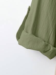 Modelyn 2pcs Women Floral Embroidered Long Sleeve Shirt And Pants Casual Set - Green - View 5