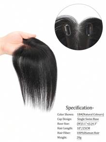 Hair Toppers For Women Real Human Hair, 10 Inch 360° 3D Upgrade Middle Part Toppers For Women With Thinning Hair - SNatural - View 4