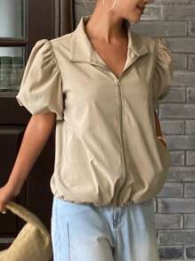 Livesso Nowa letnia damska luźna, swobodna koszula damska, kurtka, jesienne ubrania damskie, płaszcze damskie - Biały - Zobacz 5