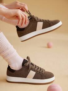 CUCCOO EASI Sepatu Sneakers Olahraga Kasual Nyaman untuk Wanita, Cocok untuk Pemakaian Sehari-hari - Coklat - View 5