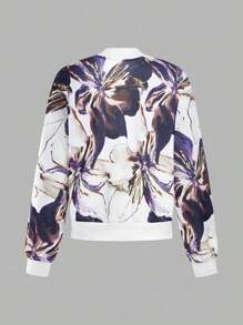 SHEIN LUNE Giacca con chiusura lampo e maniche lunghe, in taglie comode, di moda per l'estate