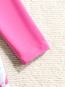 Infant Girls Sweet Flamingo Print One-Piece Swimsuit - Pink - View 7