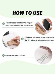 Permanent Fabric Ink Pad, Craft Fingerprint Ink Pad, DIY Washable Stamp Ink Pad For Paper And Wood Craft - Black - View 3