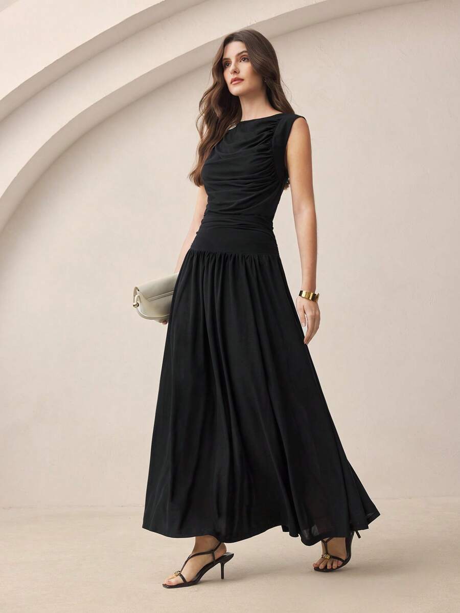 BizChic 2025 领褶上衣，女士百搭商务休闲夏季上衣，适合婚礼宾客、乡村音乐节、早午餐、机场，90 年代复古斯德哥尔摩美国独立风格