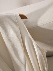 Franclia Elegante vestido de satén dorado Daphne con cuello en V, sin mangas y cintura ceñida, para mujer, de primavera/verano - Caqui - Ver 5