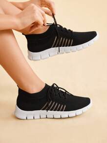 CUCCOO EASI 女式轻便透气休闲运动鞋 - 黑色 - 查看 5