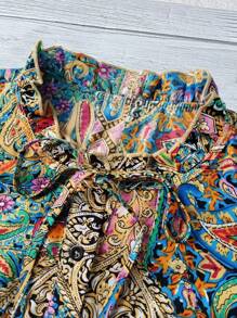 SHEIN LUNE 女式梭织休闲度假夏季衬衫 - 彩色 - 查看 5