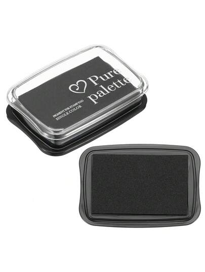 Almohadilla de tinta permanente para tela, almohadilla de tinta para huellas dactilares artesanales, almohadilla de tinta para sellos lavable DIY para artesanía en papel y madera