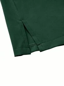 TaskEZ Plus Size Solid Color Scrub Top With Pocket And Drawstring Pants 2 Pieces Set