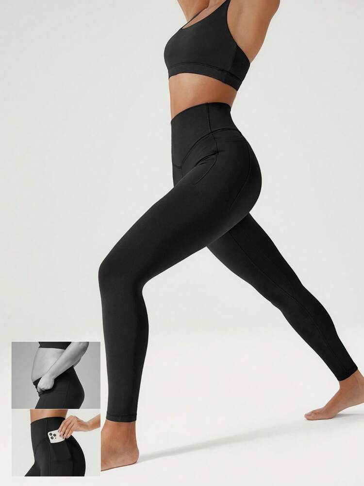 26'' FeatherFit™ Fleece Warm Tummy Control High-Rise Waist Leggings Low Impact Yoga Pilates Daily Warm Winter Fall Winter