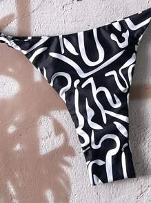 Swim Chiccia Bikini Seksi Wanita Warna Polos dengan Tali Bahu Tipis untuk Liburan Pantai Musim Panas - MultiWarna - View 6
