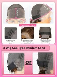 精灵短发假发 蕾丝前发人发假发 13x4 短卷发精灵短发人发假发 真正实惠的蕾丝前发假发 便宜的耳对耳假发 适合初学者 - S4 - 查看 5