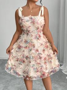 Elenzga Váy ngủ in hoa lãng mạn cỡ lớn cho nữ, mùa hè - Nhiều màu - Xem 4