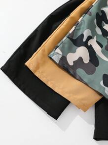 Tween Boy 3-Pack Grey Camouflage Pattern & Basic Sports Work Shorts,Summer Casual Hiking Multi-Pack,College Art Retro Style For Back To School - Black - View 5