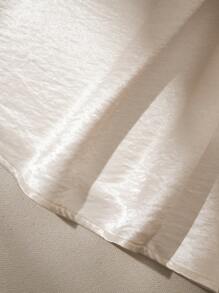 Franclia Elegante vestido de satén dorado Daphne con cuello en V, sin mangas y cintura ceñida, para mujer, de primavera/verano - Caqui - Ver 6