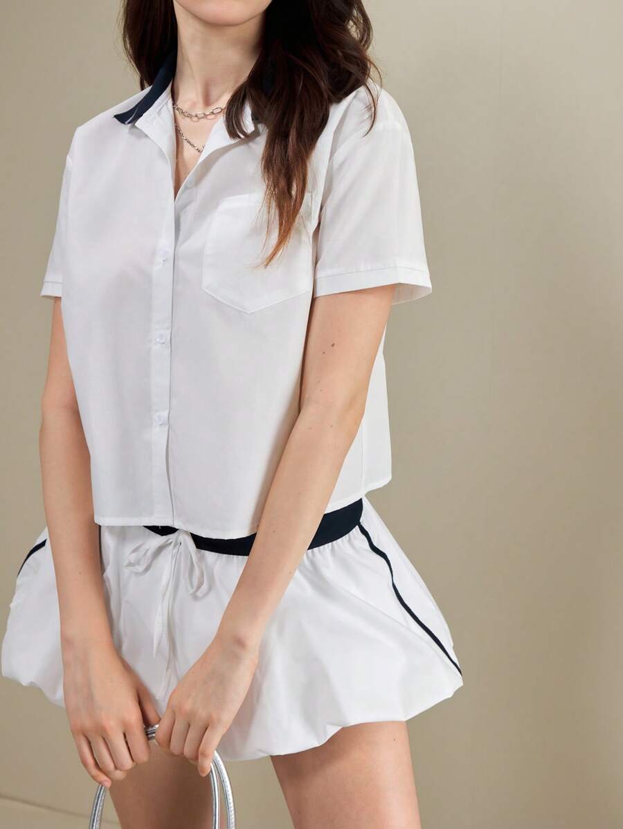 Muvela Women Two Pieces Outfits For Daily Wear - White - View 1