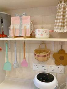 1 pieza Espátula con forma de corazón de Amor a Cocinar, mango de madera y cuchara de silicona, utensilios de cocina para el hogar, ollas y cucharas, herramientas de cocina, puedes hacer deliciosas cenas para tus seres queridos