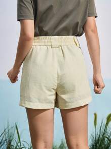 In My Nature Women's Contrast Color Zipper Pocket Casual Outdoor Mini Skirt For Summer