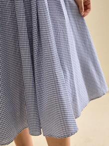 Muvela Robe casual sans manches à carreaux pour femmes, pour un port quotidien