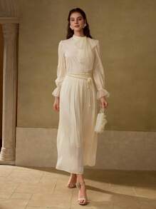 MOTF BLUSA COM DETALHE DE LAÇO EM TELA DE CONTRASTE - Branco - Visão 5