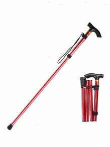 1 件户外可折叠登山杖，5 节伸缩手杖，适合徒步旅行、露营、旅行、老年人