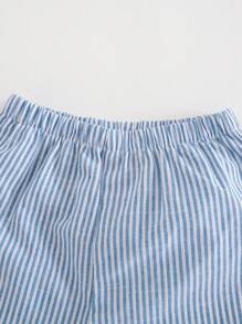 Cozy Pixies 2pcs Baby Girls Colorful Stripe Print Round Neck Sleeveless Top And Elastic Waist Shorts Set Cherry Baby Outfit Two Piece Baby Outfit Two Piece Set Baby Girl Striped Baby Outfit Fruit Outfits For Baby Girl