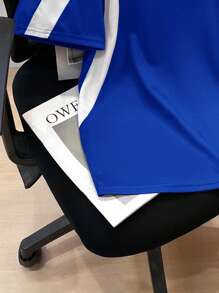 SHEIN Teen Boys Casual Loose Fit Colorblock Short Sleeve T-Shirt, Comfortable & Versatile For Outdoor Activities