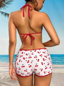 Swim Mod 夏日假期甜樱桃印花比基尼套装