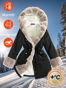 Ellevyn 女士保暖时尚夹克，配有舒适蓬松衬里和口袋，秋冬季加厚外套 - 彩色 - 查看 8