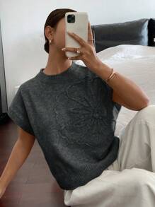 Siren Gaze 女士针织休闲套头衫，时尚日常穿着