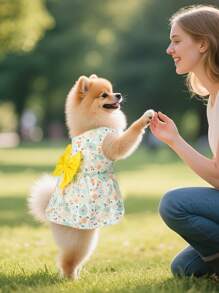 Princess Tulle Pet Dress For Dogs & Cats Cute Puppy Kitty Party Gown Fluffy Wedding Animal Apparel