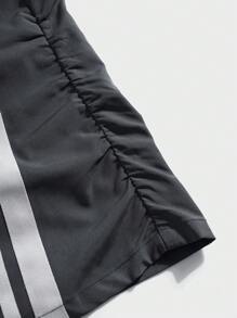 SHEIN Teen Boys Gray Decorative Tape Slim Casual Pants, Comfortable, Fashionable, Versatile, Soft Fabric, Suitable For Daily Wear, School, Outing, Outdoor Sports, All Seasons - Grey - View 7