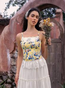 Myrelith 1pc Women Lace Patchwork Wireless Sexy Bra