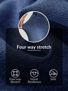 SHEIN Essnce Quần jean nữ dáng ôm, đa năng, dài đến khuỷu tay (3/4) bằng vải denim. - Màu xanh lam - Xem 7