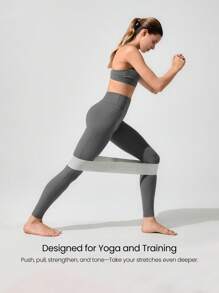 GLOWMODE 2pcs Yoga Pilates Training Widen Knitting Resistance Band Set