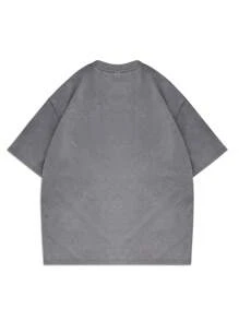 Manfinity Homme T-shirt décontracté à manches courtes col rond avec imprimé lettres pour hommes, T-shirt décontracté à manches courtes col rond avec imprimé lettres pour hommes, T-shirt décontracté à imprimé drapeau américain pour hommes, style décontracté convenant pour le 4 juillet - Multicolore - Voir 4